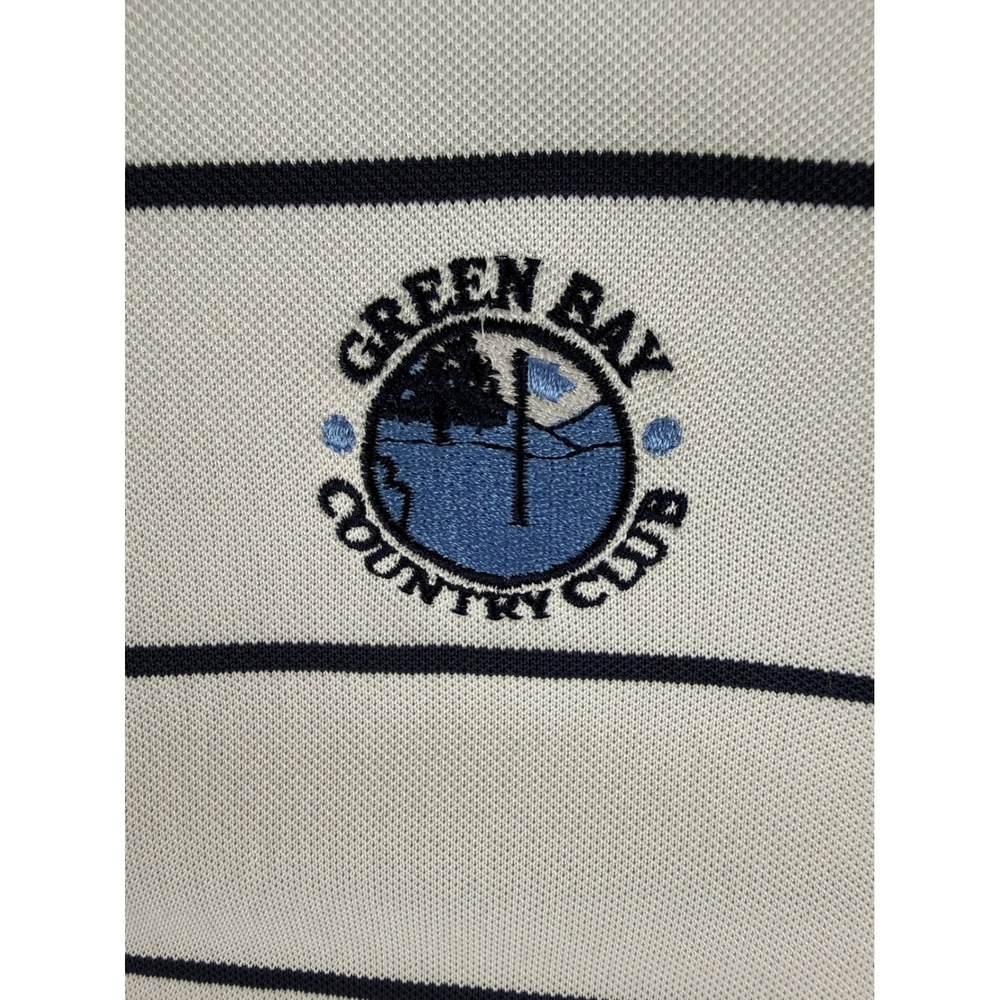 FootJoy 1/4 Zip Pullover Mens Large White Striped Green Bay‎ Country Club Golf - Picture 5 of 9